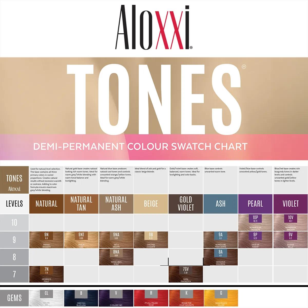 Aloxxi Tones Demi-Permanent Colour 60gm