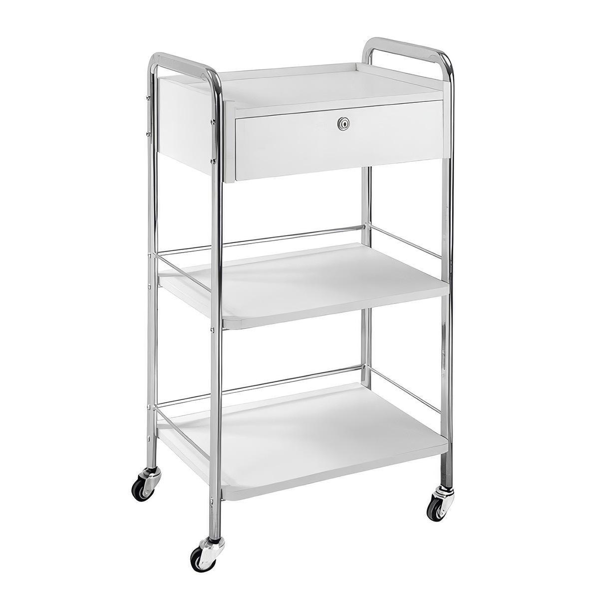 3 Tier Beauty Trolley - 1 Drawer 2 Shelves