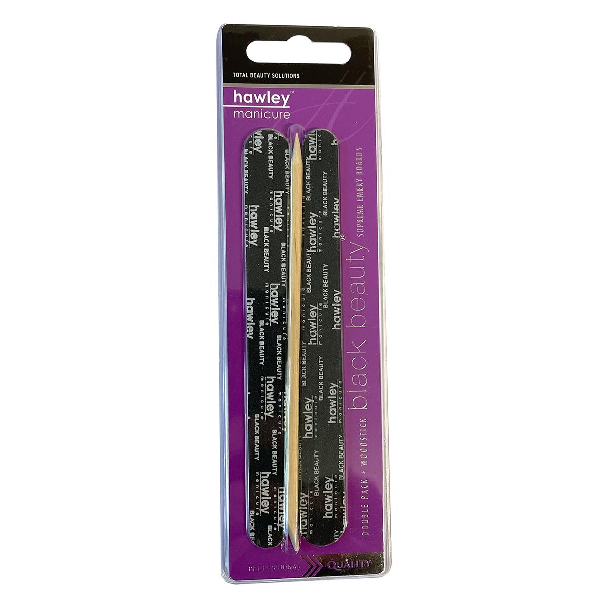 Hawley Black Beauty Files and Cuticle Stick