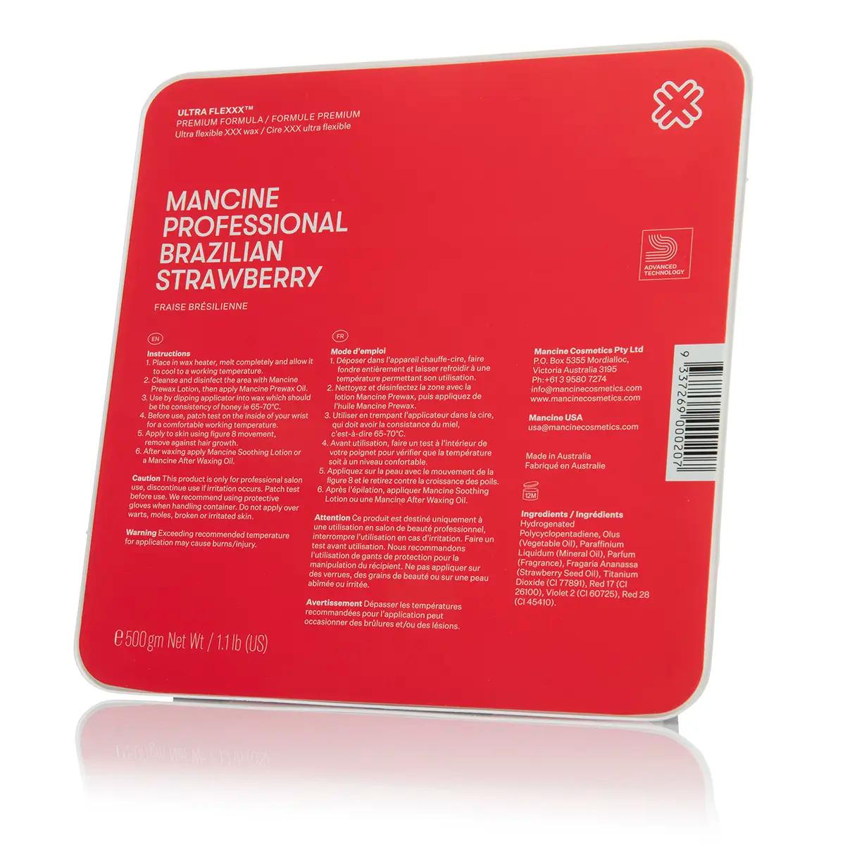 Mancine Ultra Flexxx Brazilian Strawberry Hot Wax 500gm