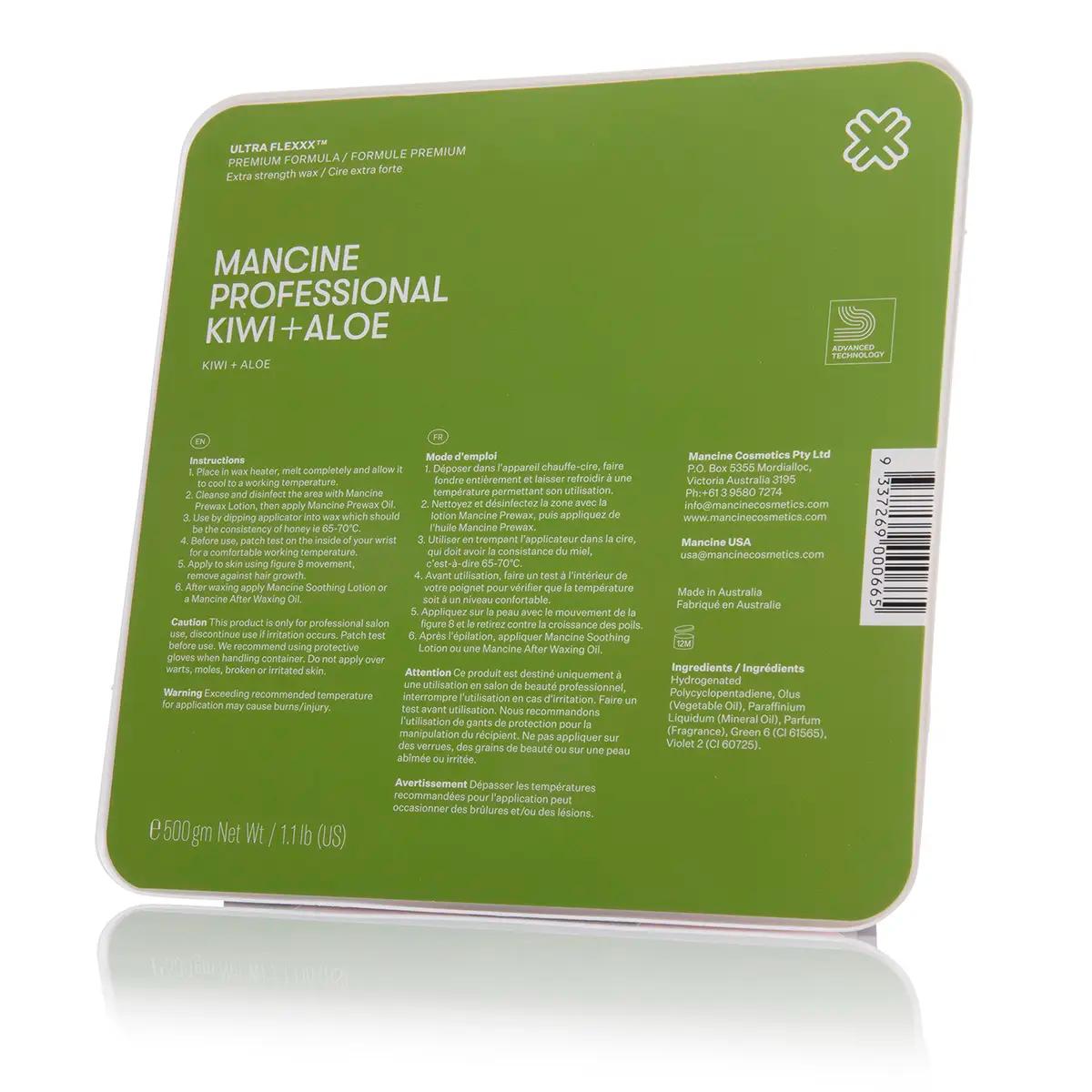 Mancine Ultra Flexxx Kiwi & Aloe Hot Wax 500gm