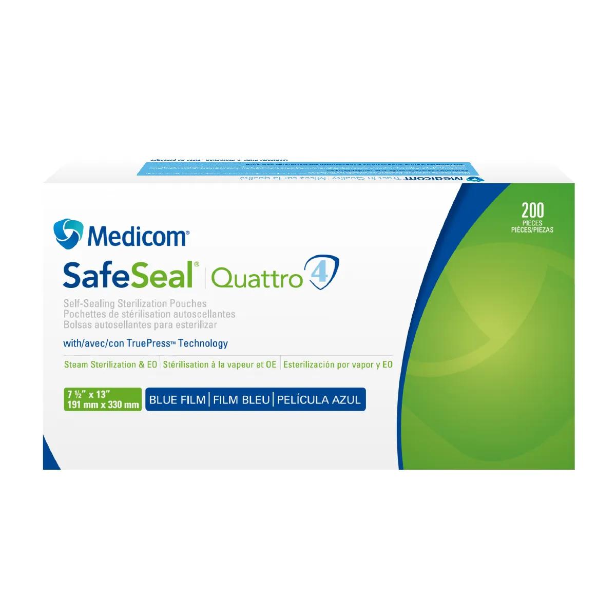 Medicom SafeSeal Quattro Sterilisation Pouches 191mm x 330mm