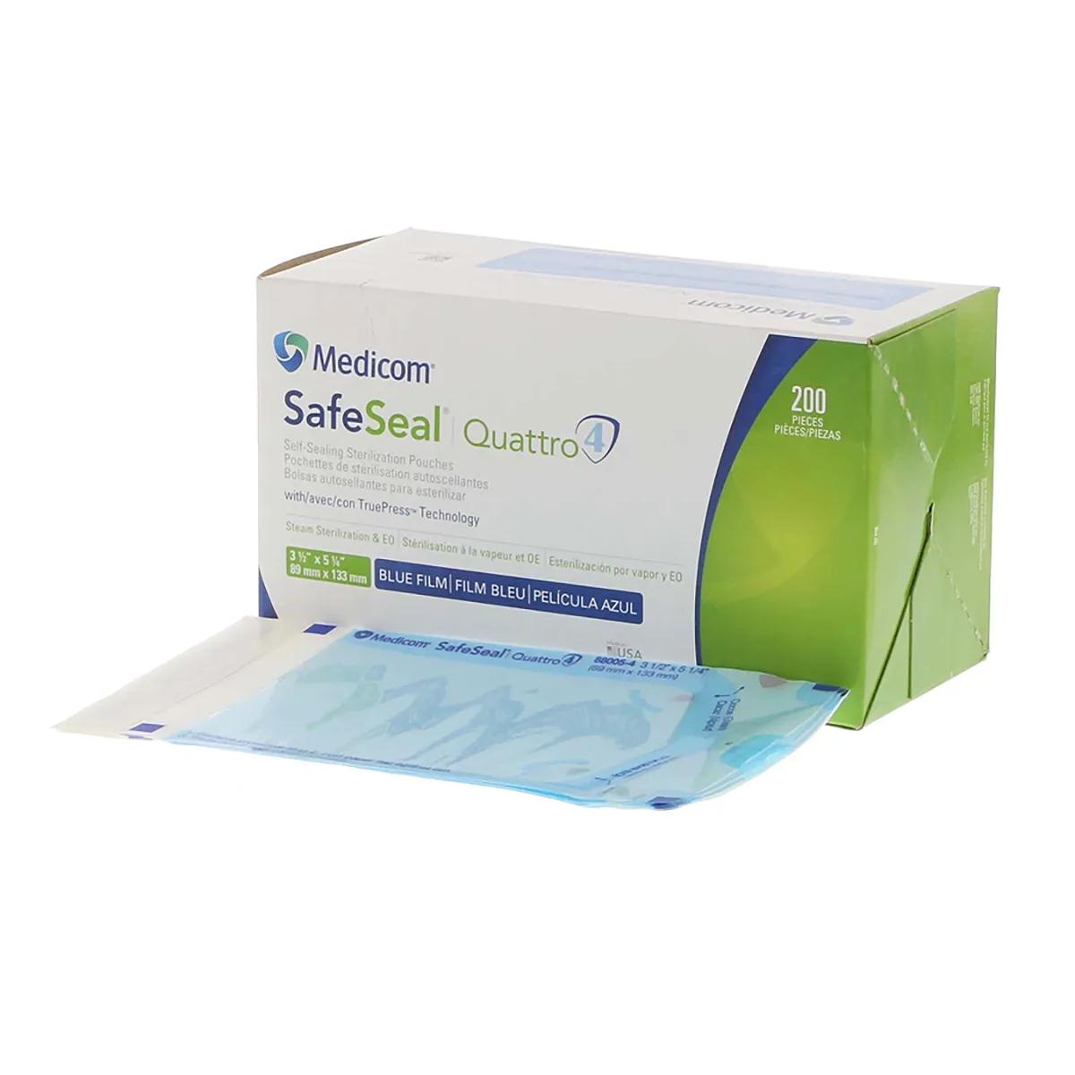 Medicom SafeSeal Quattro Sterilisation Pouches 89mm x 133mm