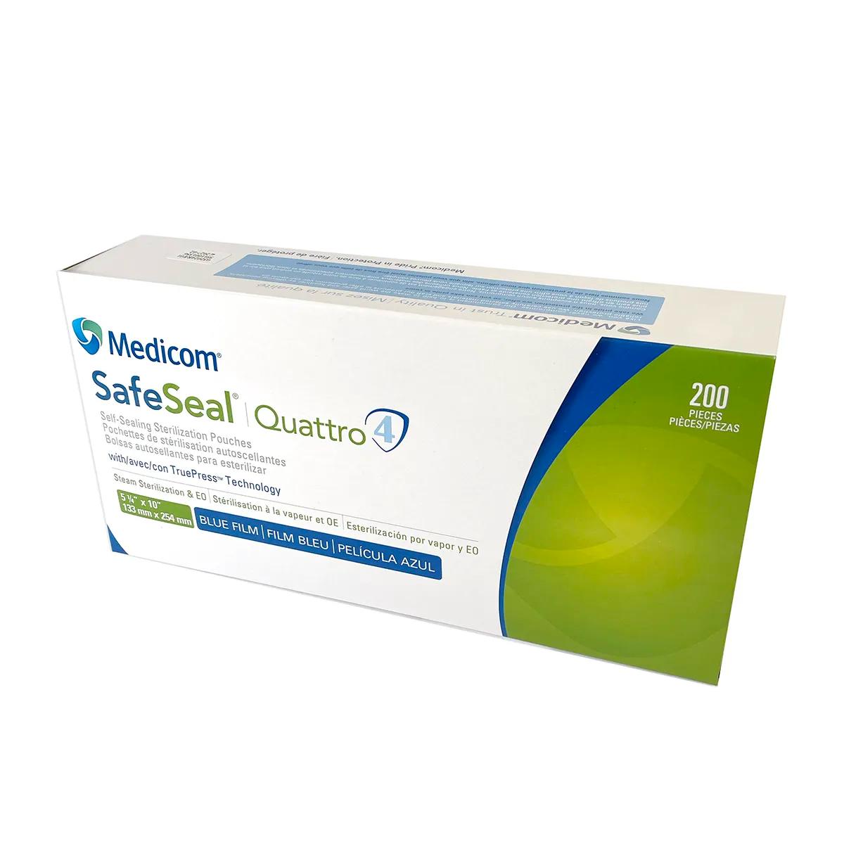 SafeSeal Quattro Sterilisation Pouches 133mm x 254mm 200pk