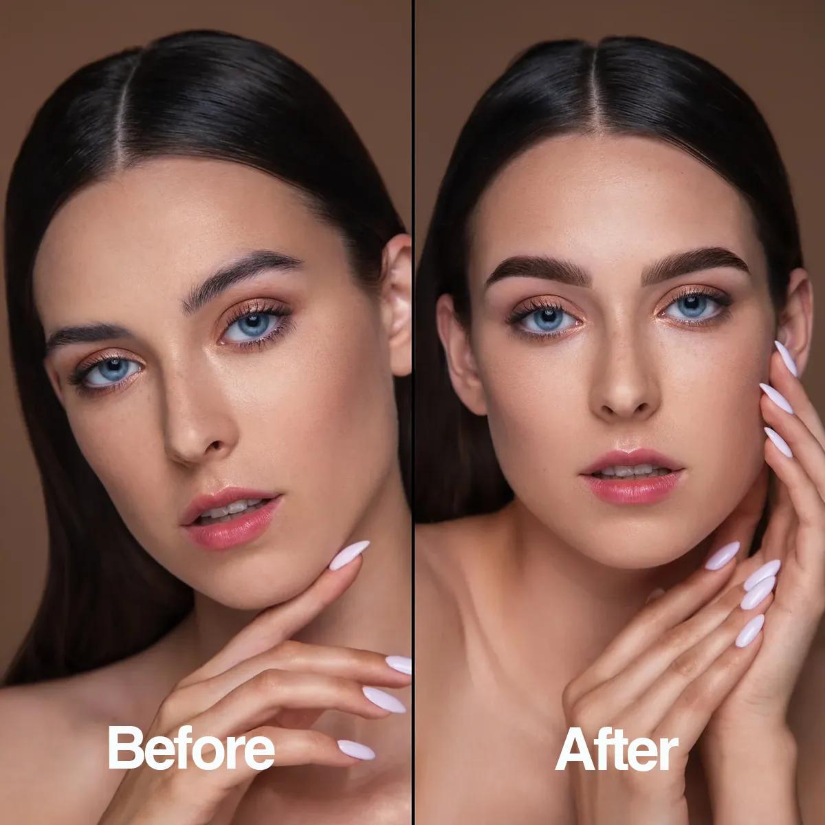 Bronsun Lash & Brow Cream Dye Colours Before & After