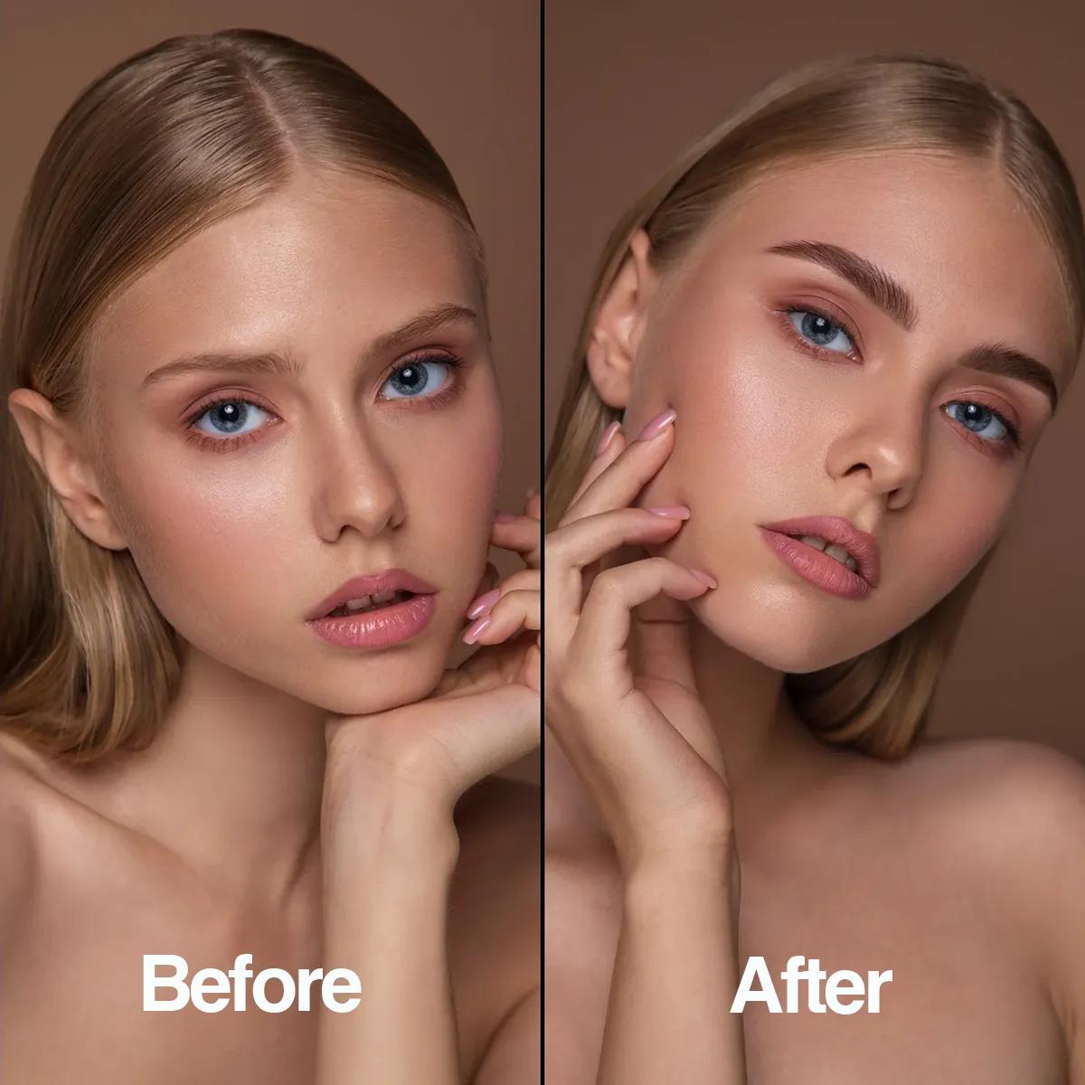 Bronsun Lash & Brow Cream Dye Colours Before & After