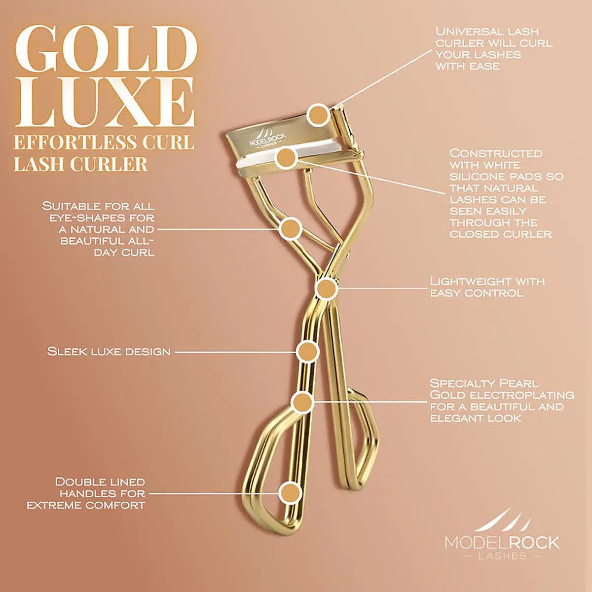 Modelrock Gold Luxe The 'Effortless Curl' Lash Curler