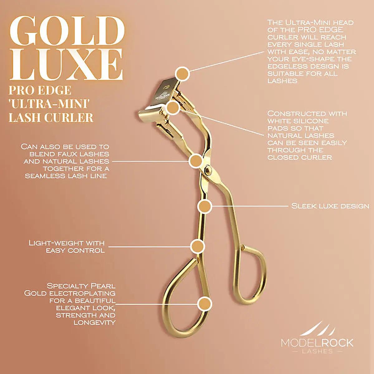 Modelrock Gold Luxe Pro Edge 'Ultra-Mini' Lash Curler
