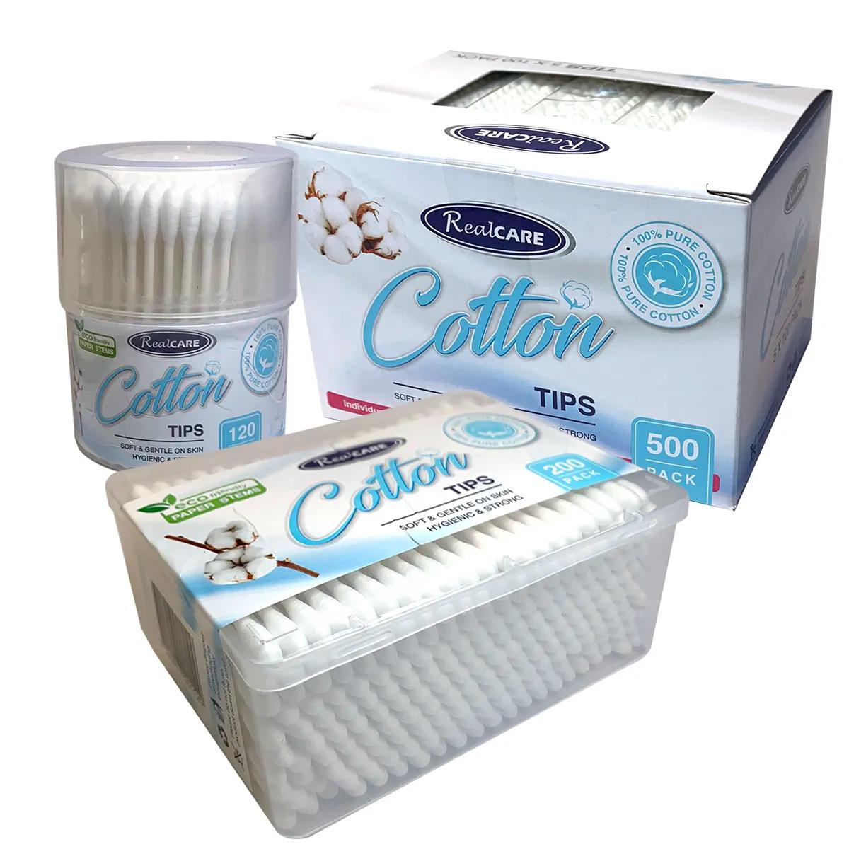 Real Care Eco-friendly Paper Stem Cotton Tips
