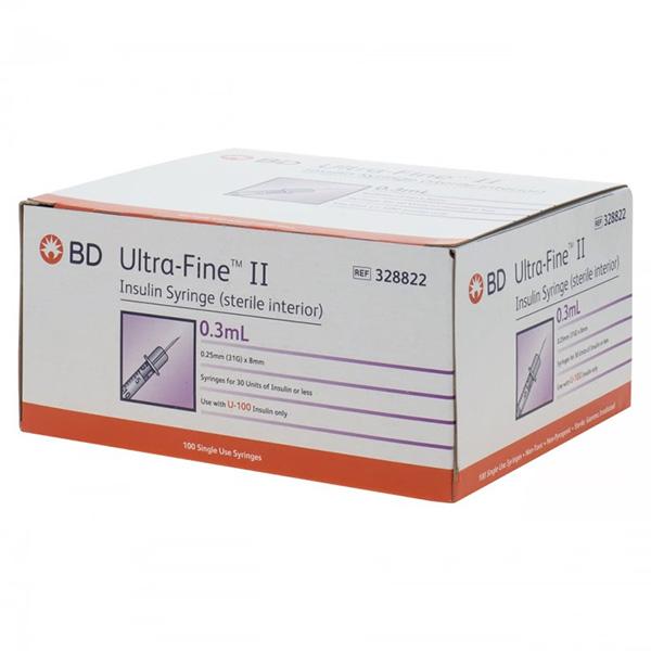 BD Ultrafine Syringe 0.3ml with Needle 31G x 0.32in