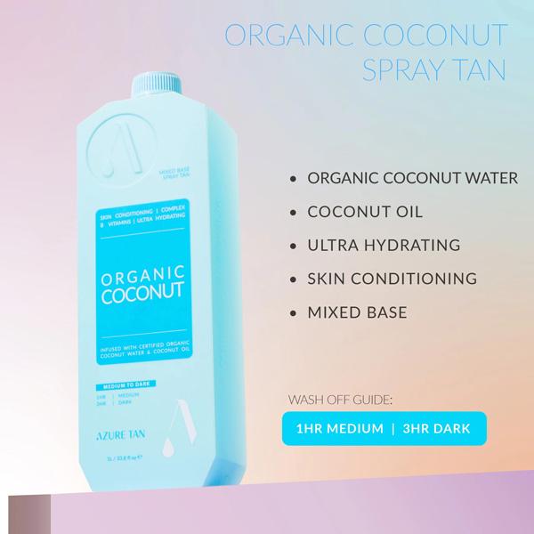 Azure Tan Pro Mist Organic Coconut Medium to Dark 1L