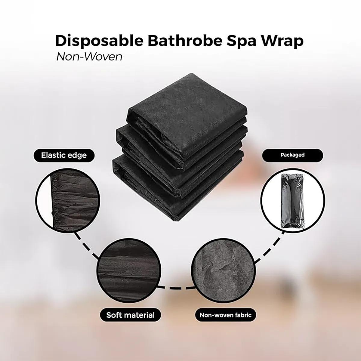 Real Care Disposable Bathrobe Black 10pk