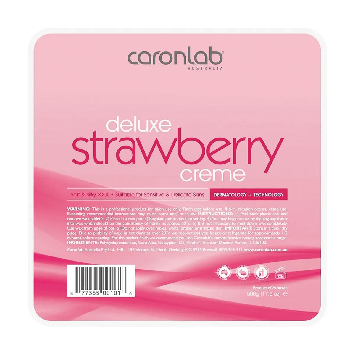 Caronlab Deluxe Strawberry Creme Hard Wax 500g