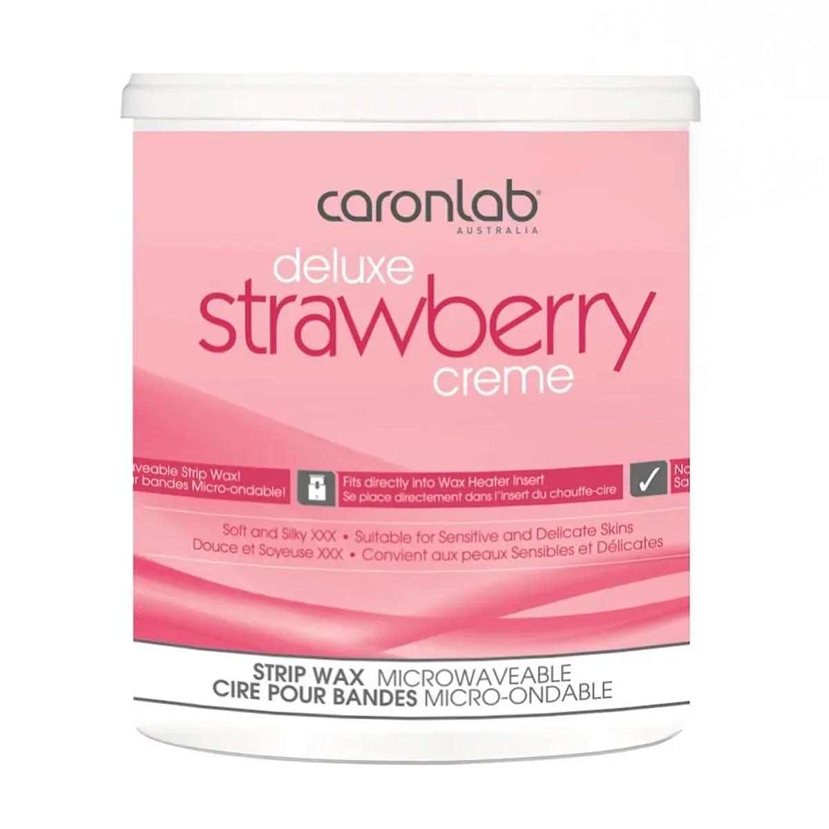 Caronlab Deluxe Strawberry Creme Strip Wax 800ml