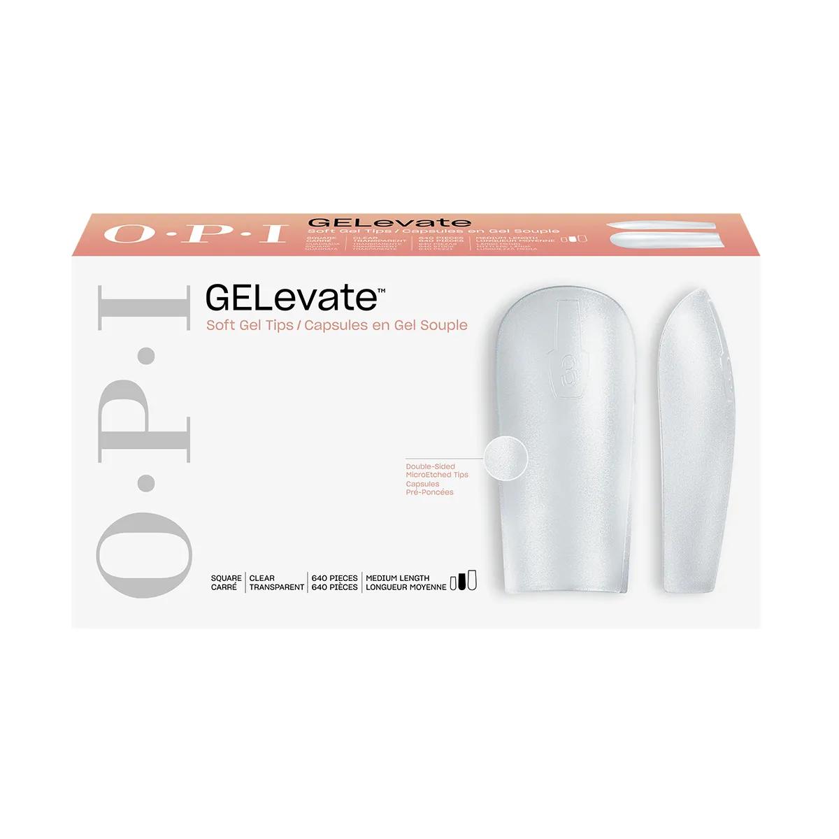 OPI GELevate Soft Gel Tips Square Medium 640 Tray