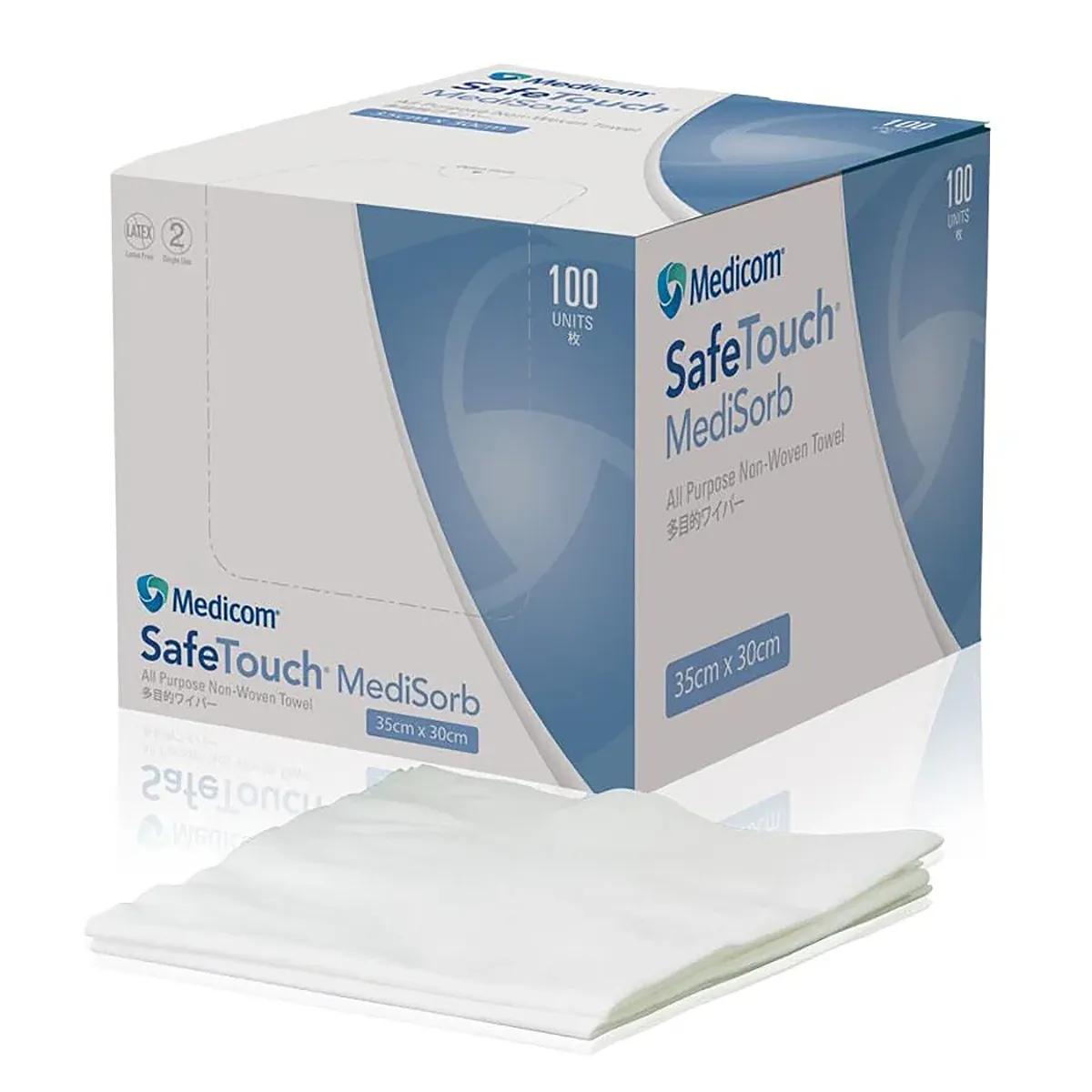 Medicom SafeTouch MediSorb All Purpose Non-Woven Towel 35cm x 30cm 100pk