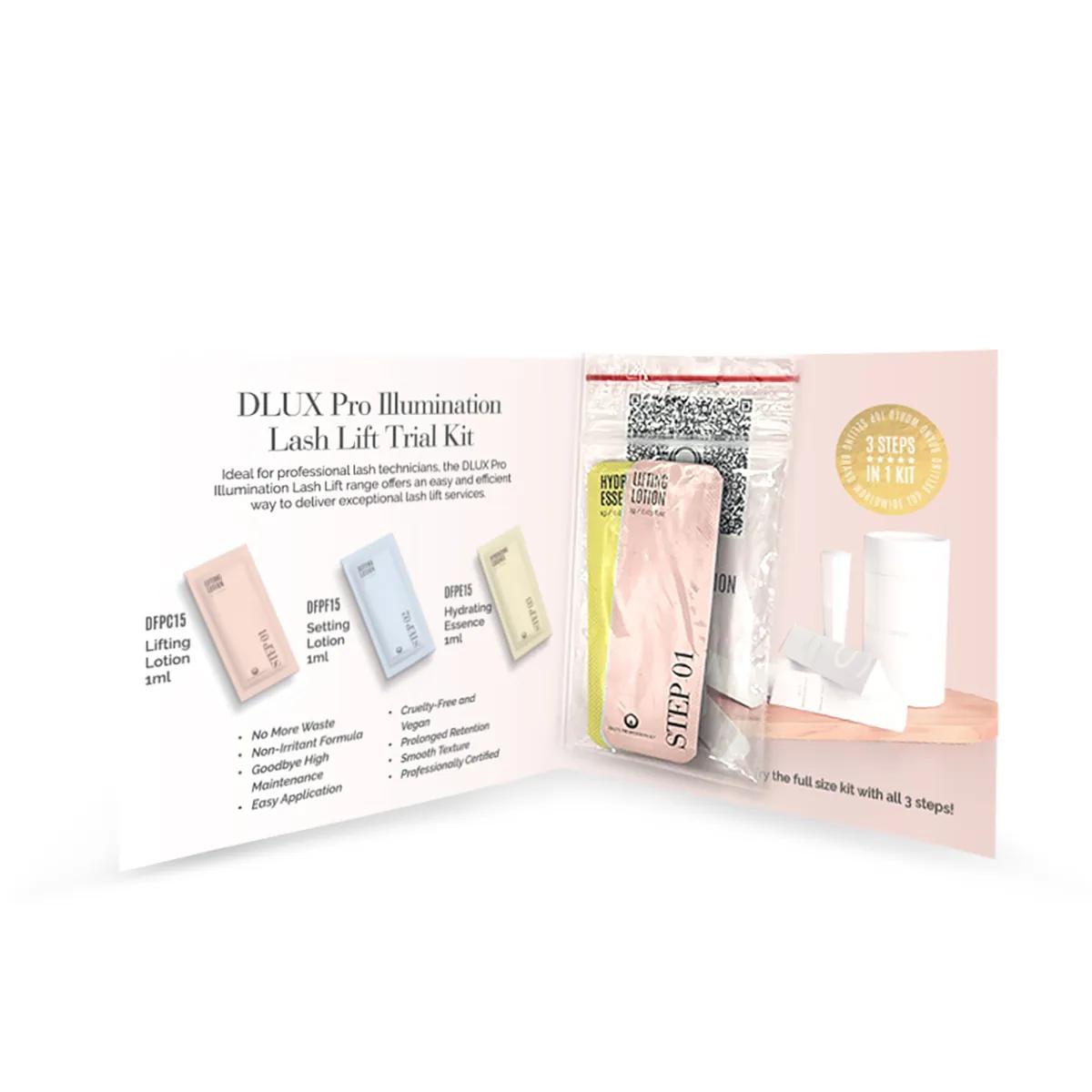 DLUX Pro Illumination Lash Lift Trial Kit Step 1, 2 & 3