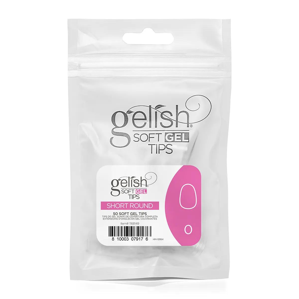 Gelish Soft Gel Tips - Short Round 50pk Size 0