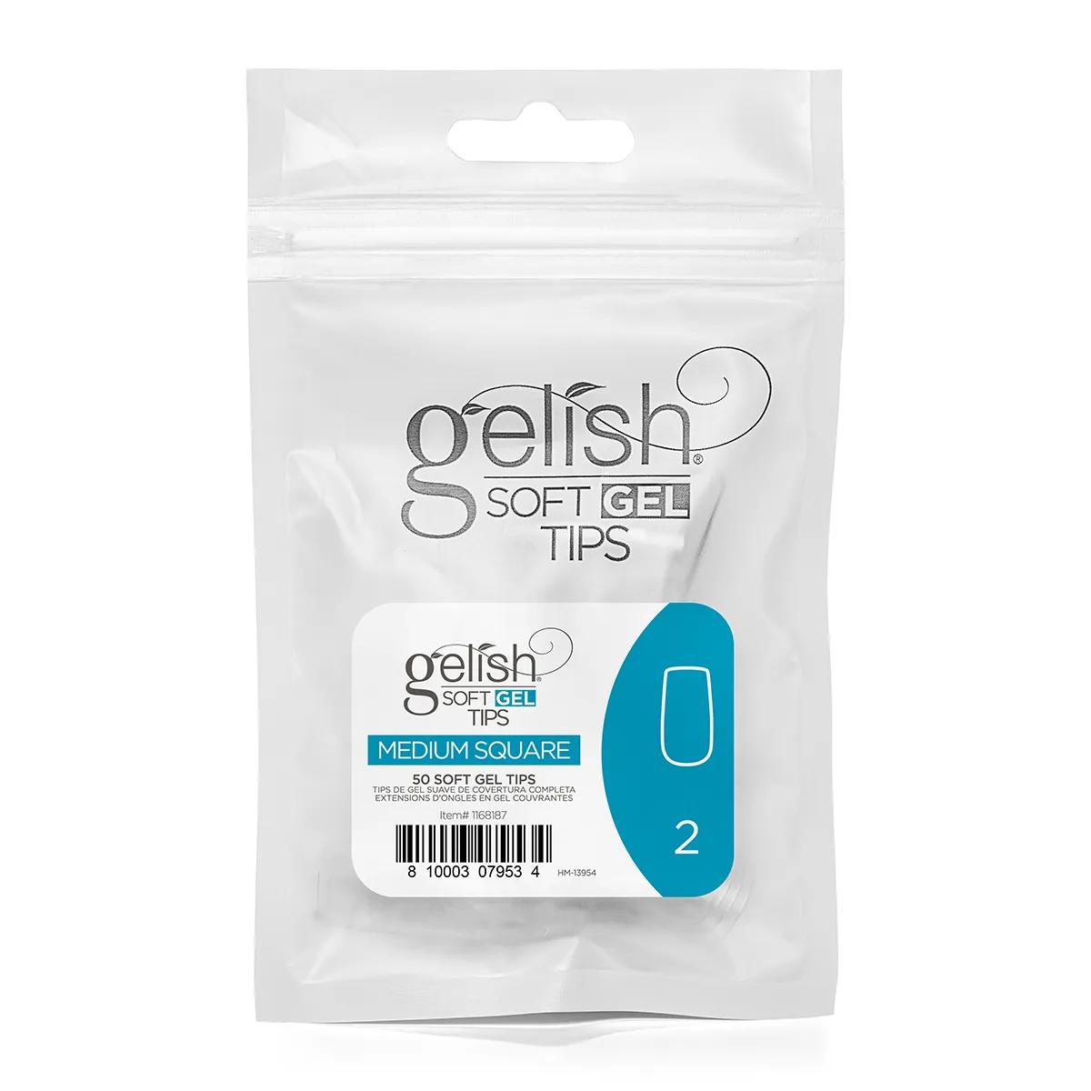 Gelish Soft Gel Tips - Medium Square 50pk Size 2