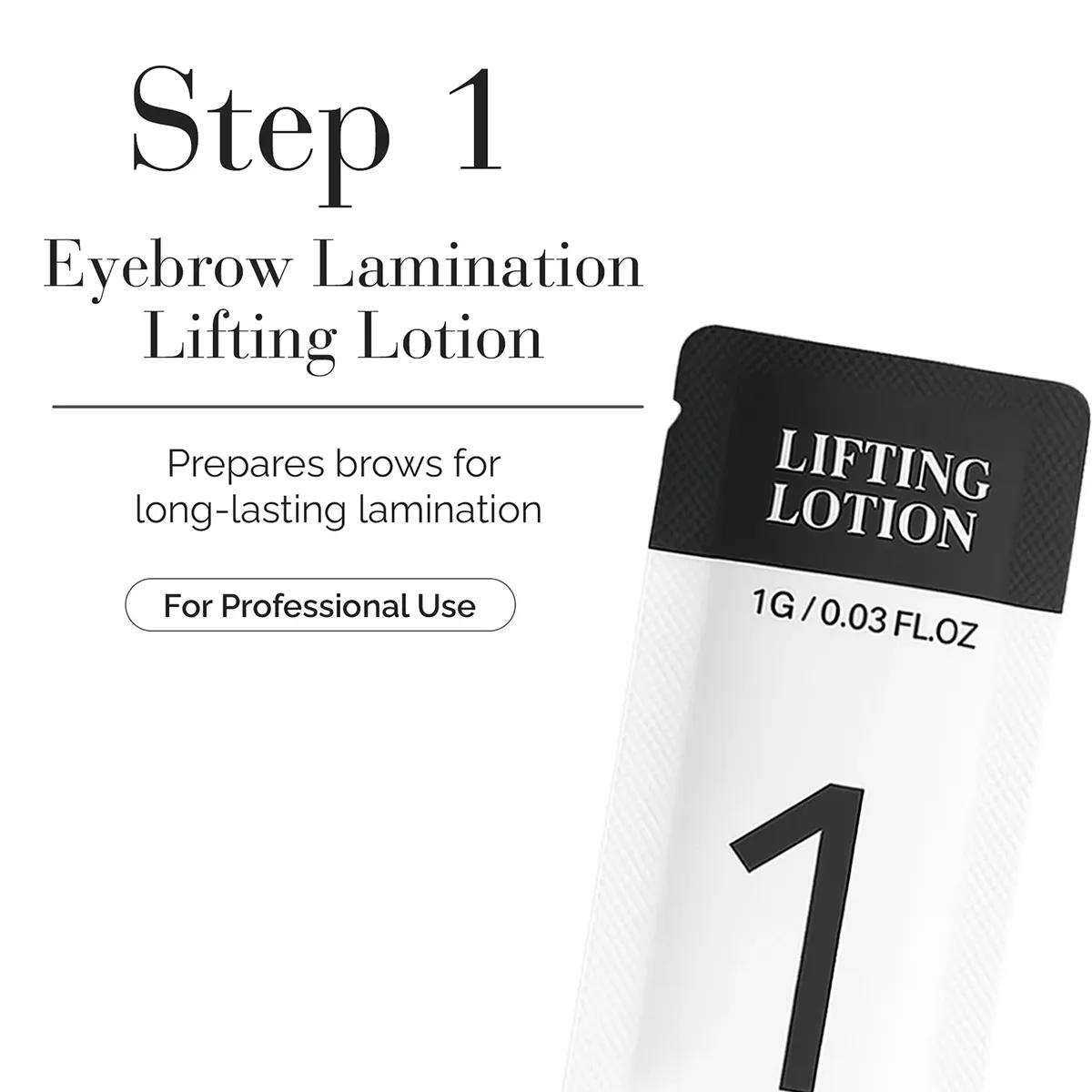 DLUX Pro Eyebrow Lamination Lifting Lotion Step 1 15pk