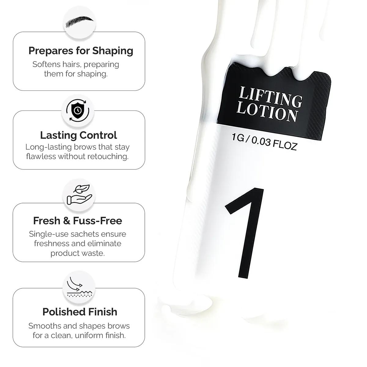 DLux Pro Eyebrow Lamination Lifting Lotion Step 1 15pk