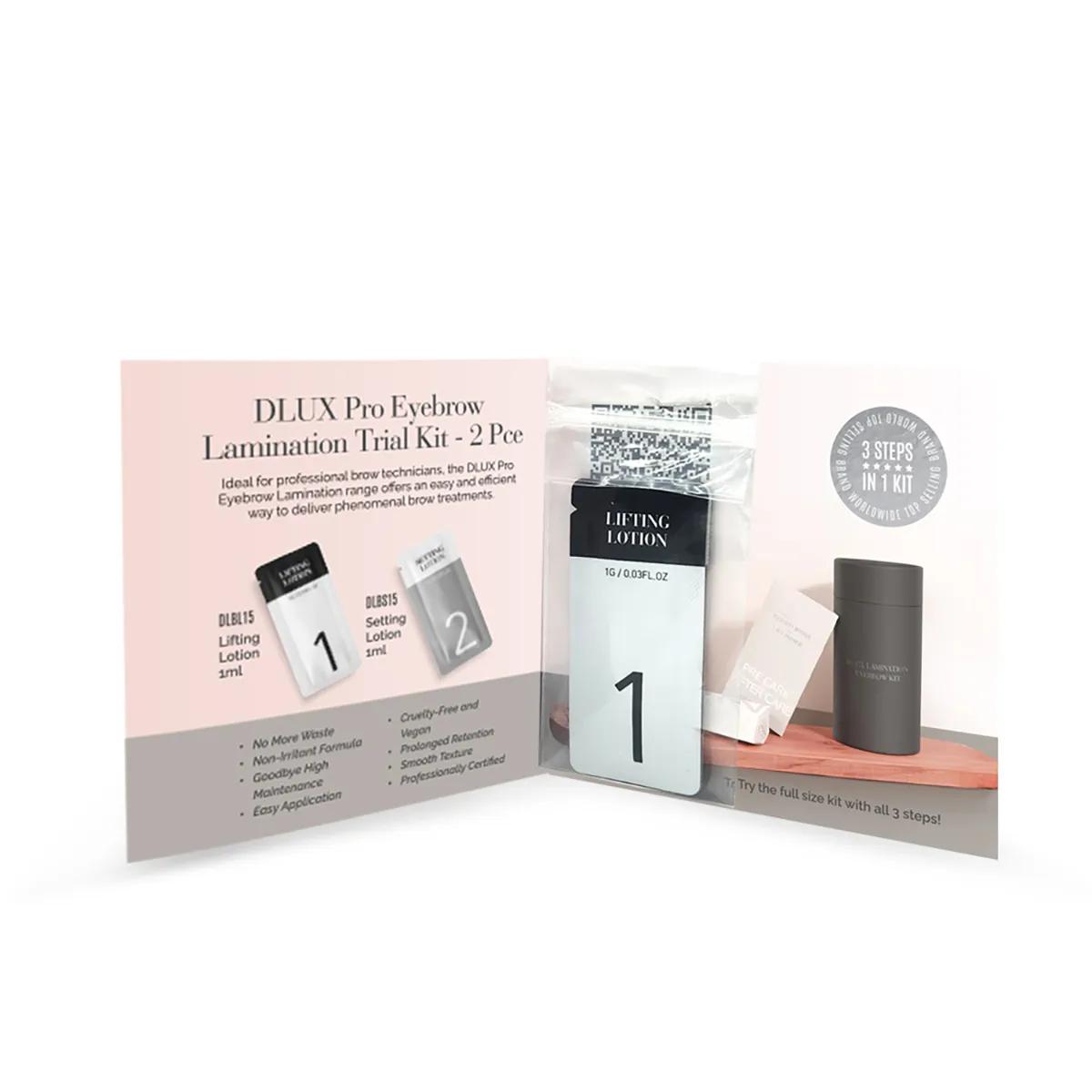 DLUX Pro Eyebrow Lamination Trial Kit Step 1, 2 & 3
