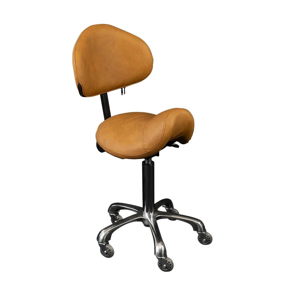Karma Cradle Mountain Saddle Salon Stool Tan