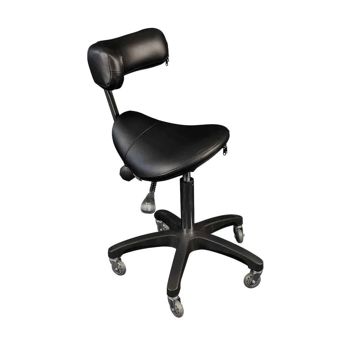 Karma Davenport Saddle Salon Stool Black