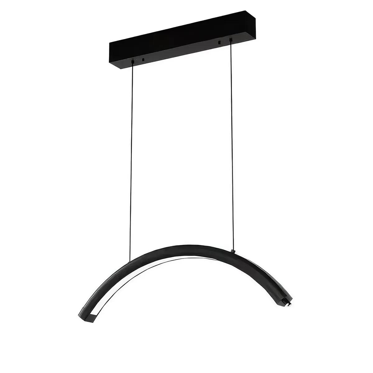 Karma LED Ceiling Mounted Half Moon Lamp 28 inch