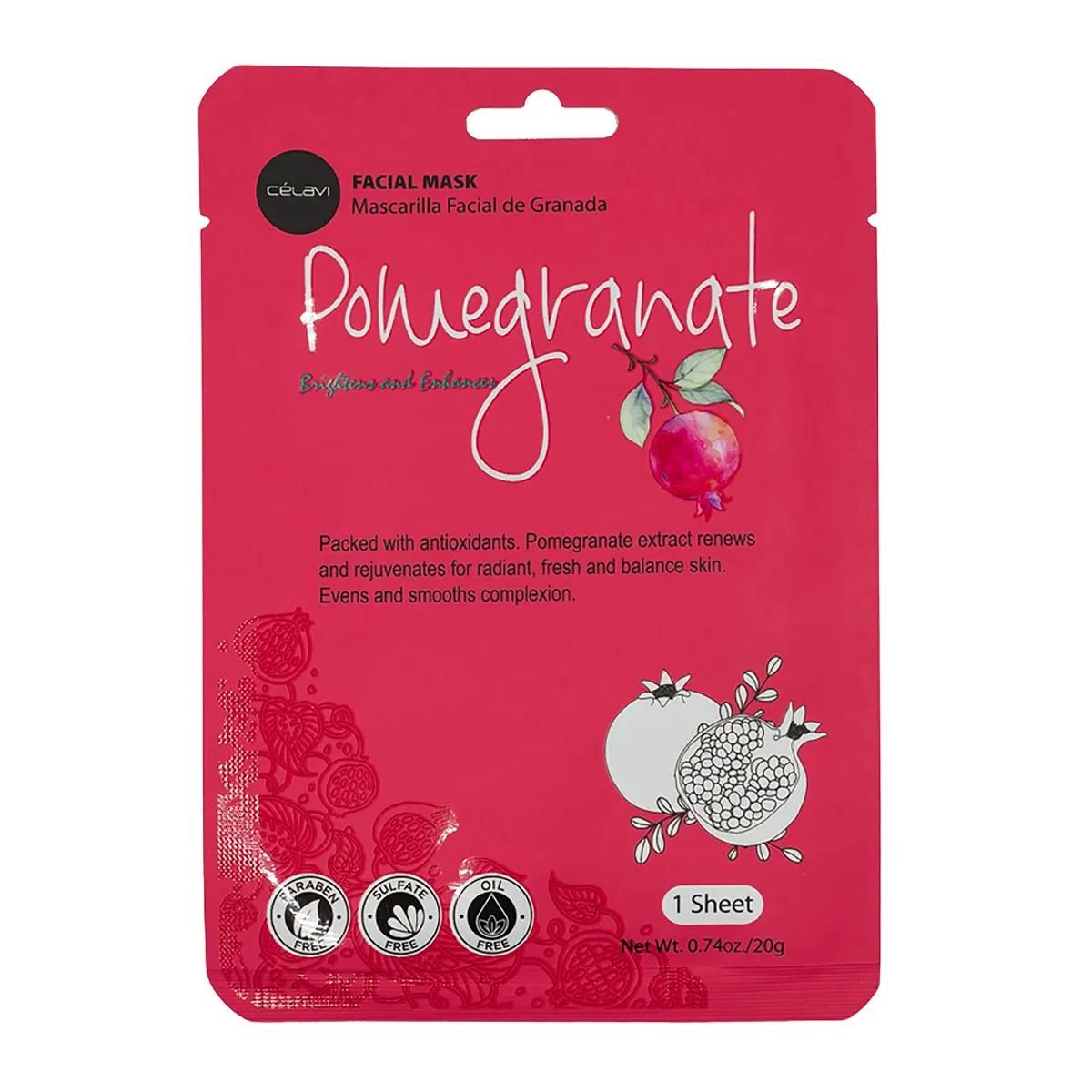 Celavi Pomegranate Face Sheet Mask