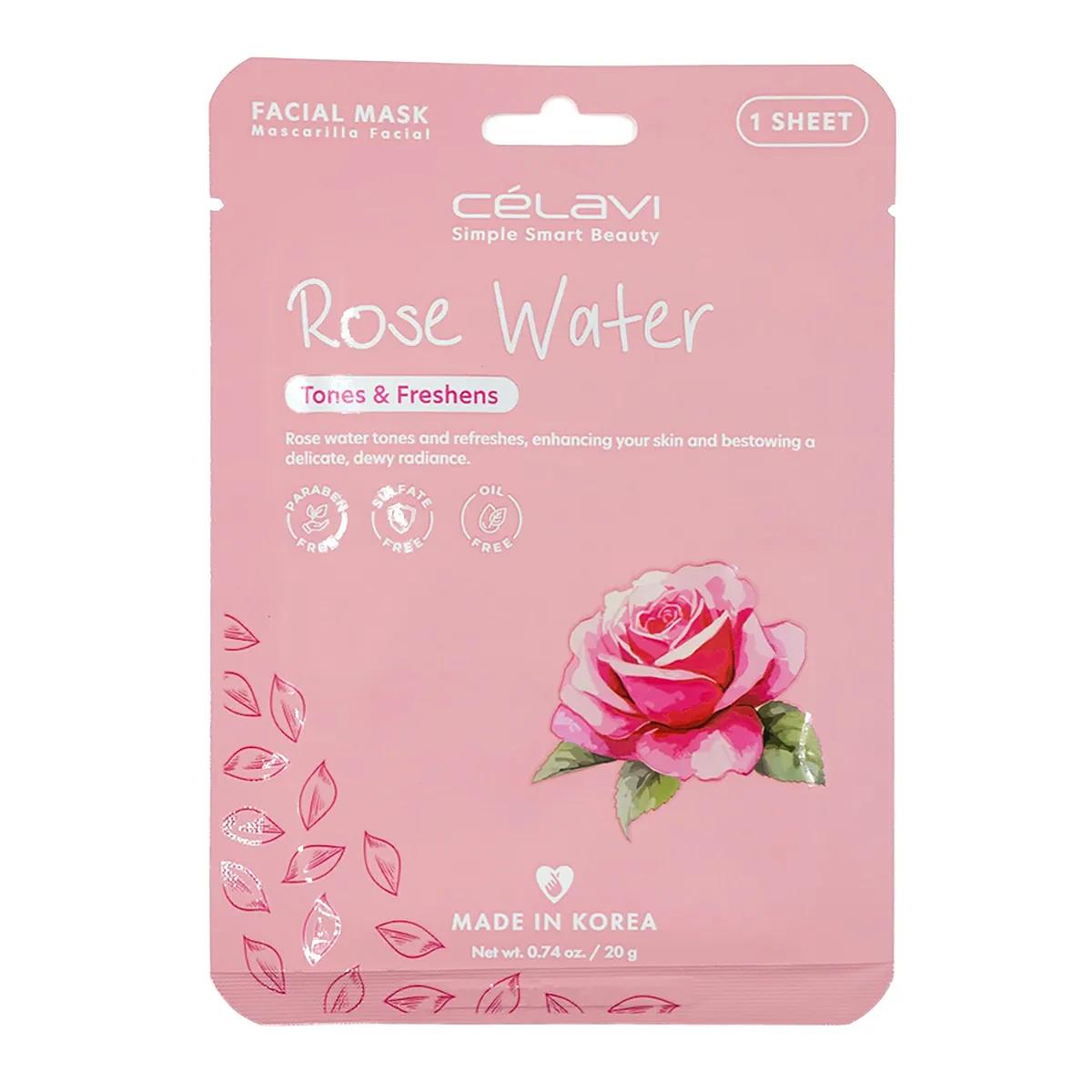 Celavi Rose Water Face Sheet Mask
